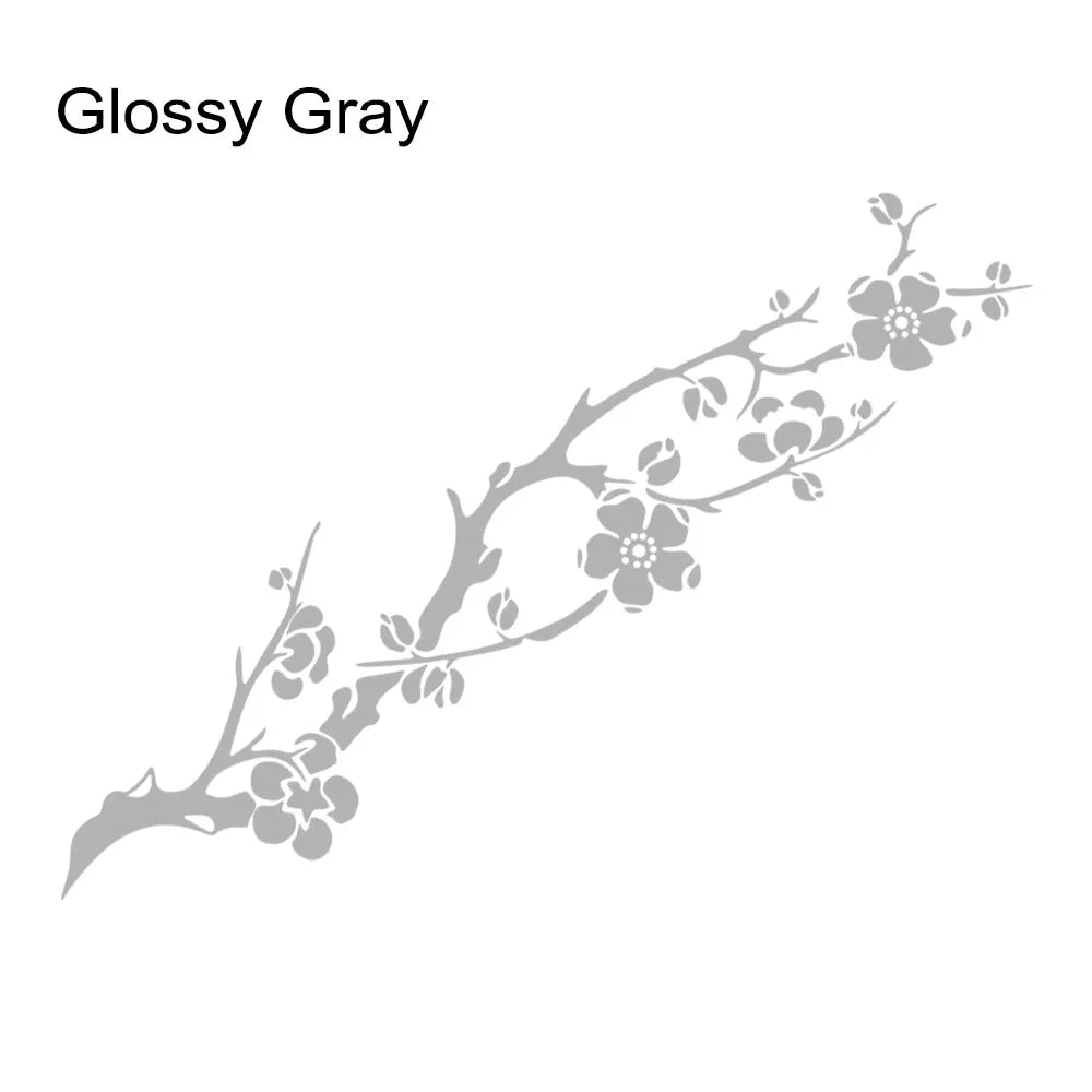 Plum Blossom Flower Vinyl Decal for Car Hood and Door Side