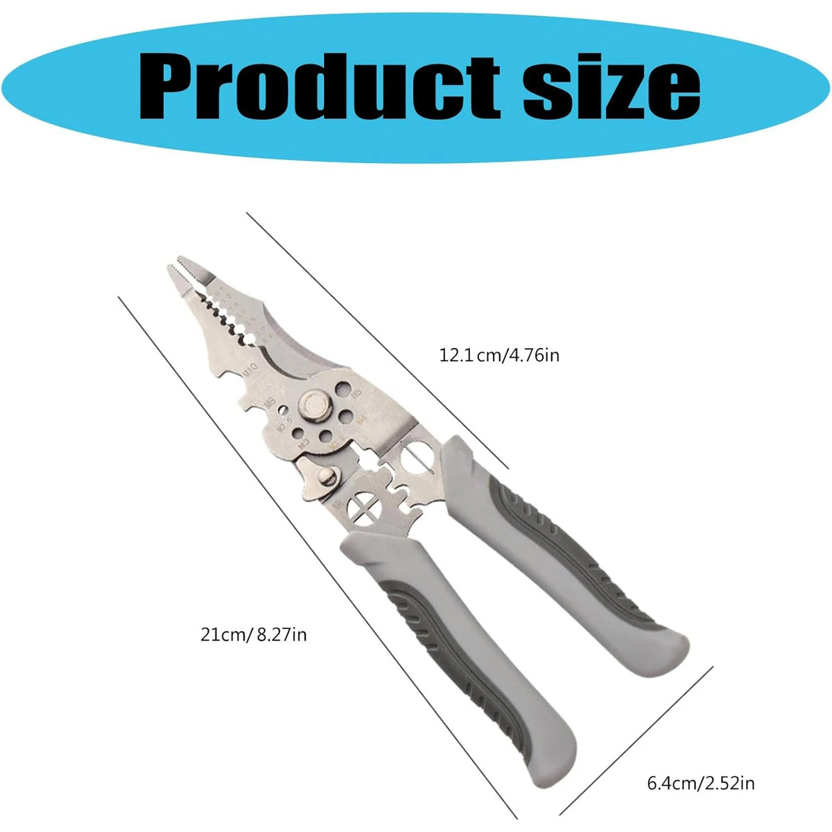 Multi-Purpose Wire Stripper & Crimping Tool with Wire Pliers