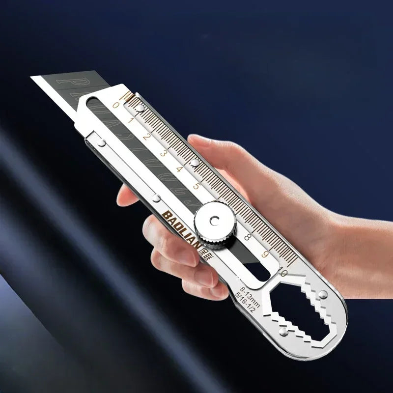 Stainless Steel Utility Knife Heavy Duty Industrial Grade Wallpaper Cutting Knife Thickened Dismantling Tool