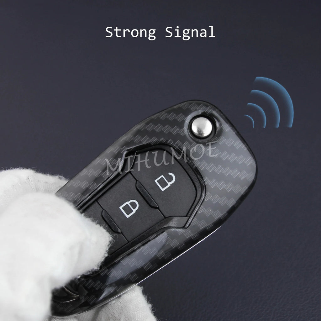 Carbon Fiber Ford Key Fob Cover for F-150 F-250 Ranger 2015-2025 - image 4