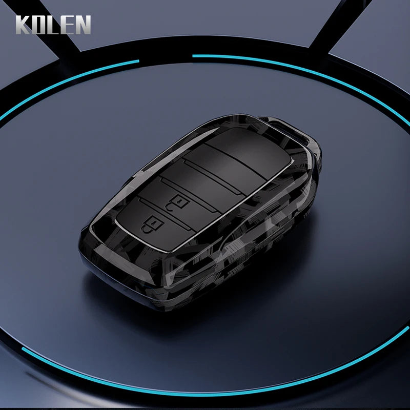 Carbon Fiber Key Fob Cover for Toyota Camry RAV4 Sienna - image 5