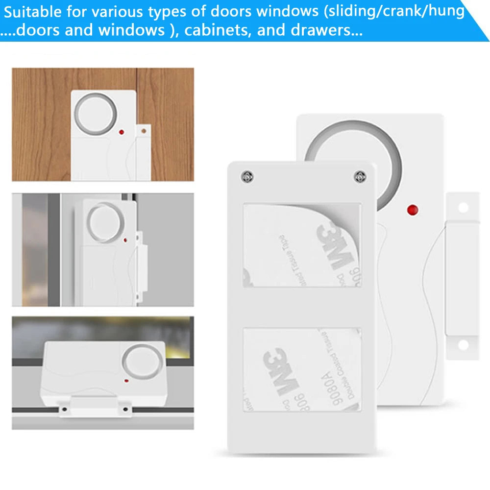Wireless Door & Window Burglar Alarm Kit with Remote Control