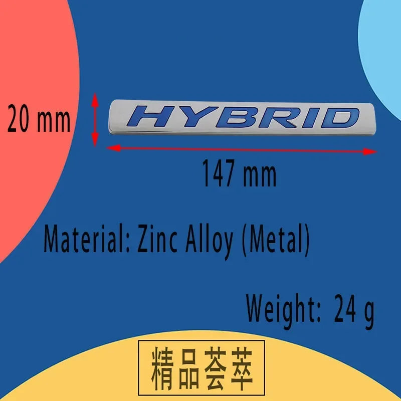 3D Hybrid Emblem Badge Sticker for Car Hood, Trunk and Fender - view 4