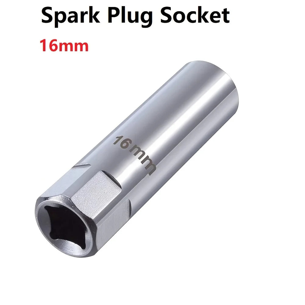 Spark Plug Socket Wrench Key Adapter 14mm 16mm Magnetic Auto Repair Tool Kit