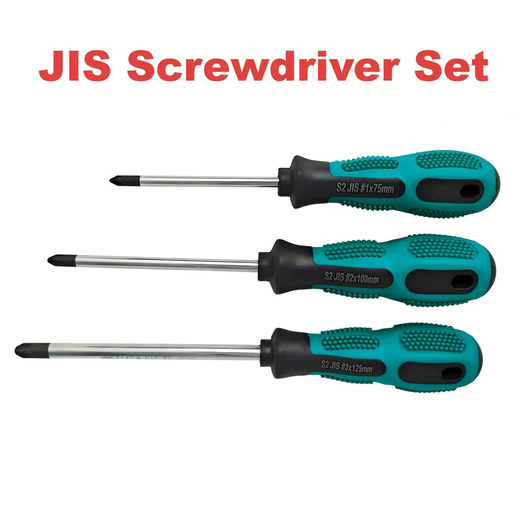 3-Piece JIS Screwdriver Set with Magnetic Tips - Precision Tools