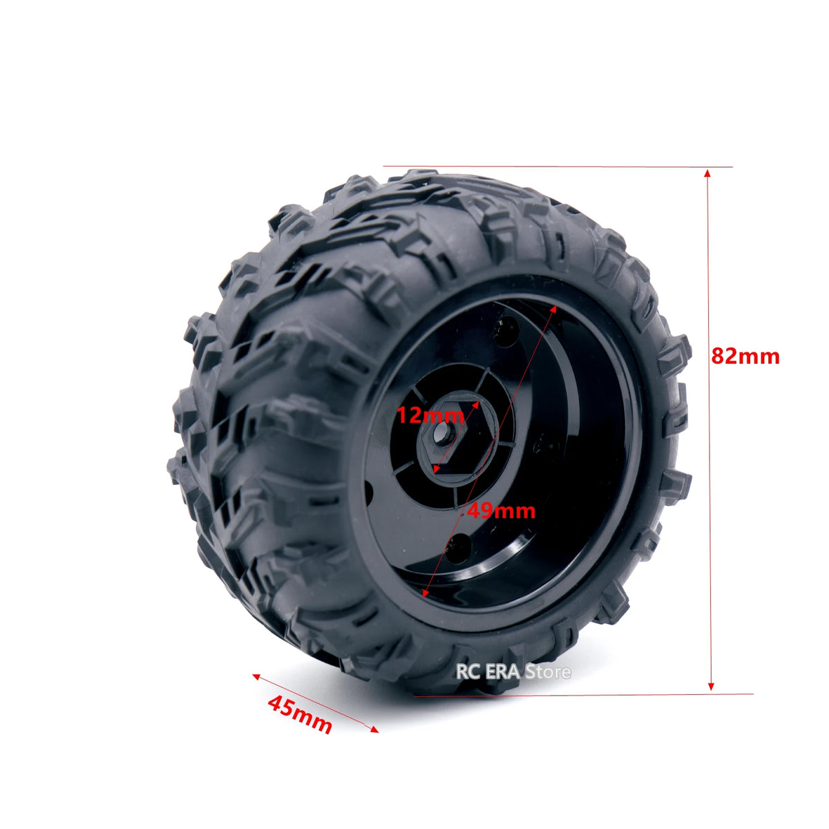 4PCS 12mm Hex Skidproof Rubber Tire 6034 for SCY 16101 PRO 16102 PRO Upgrade 1/16 RC Monster Truck Wheel Parts