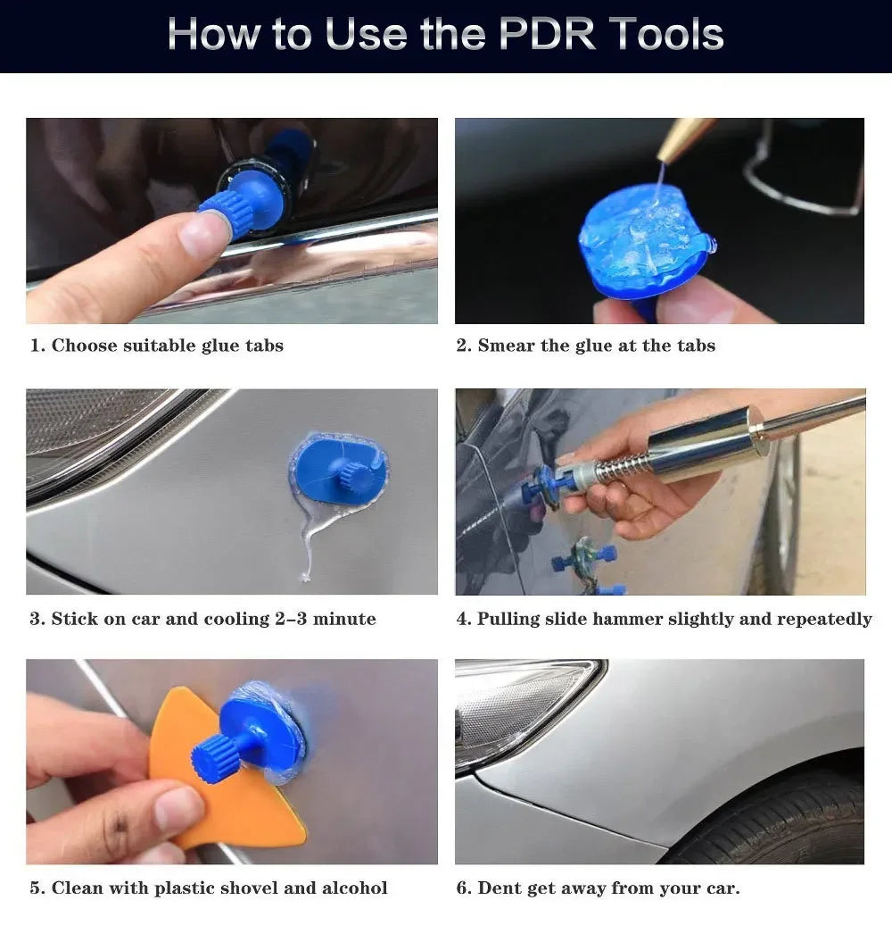 Auto Body Dent Repair Kit with Slide Hammer Puller & Suction Cup - image 6