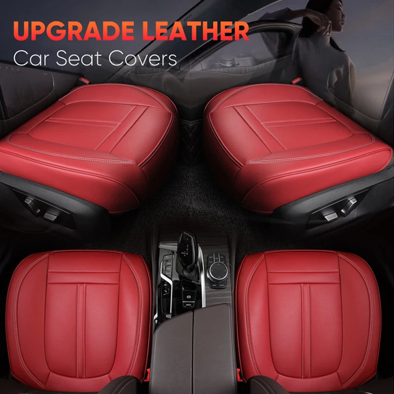 Synthetic Leather Front Car Seat Cushion with Non-Slip Back