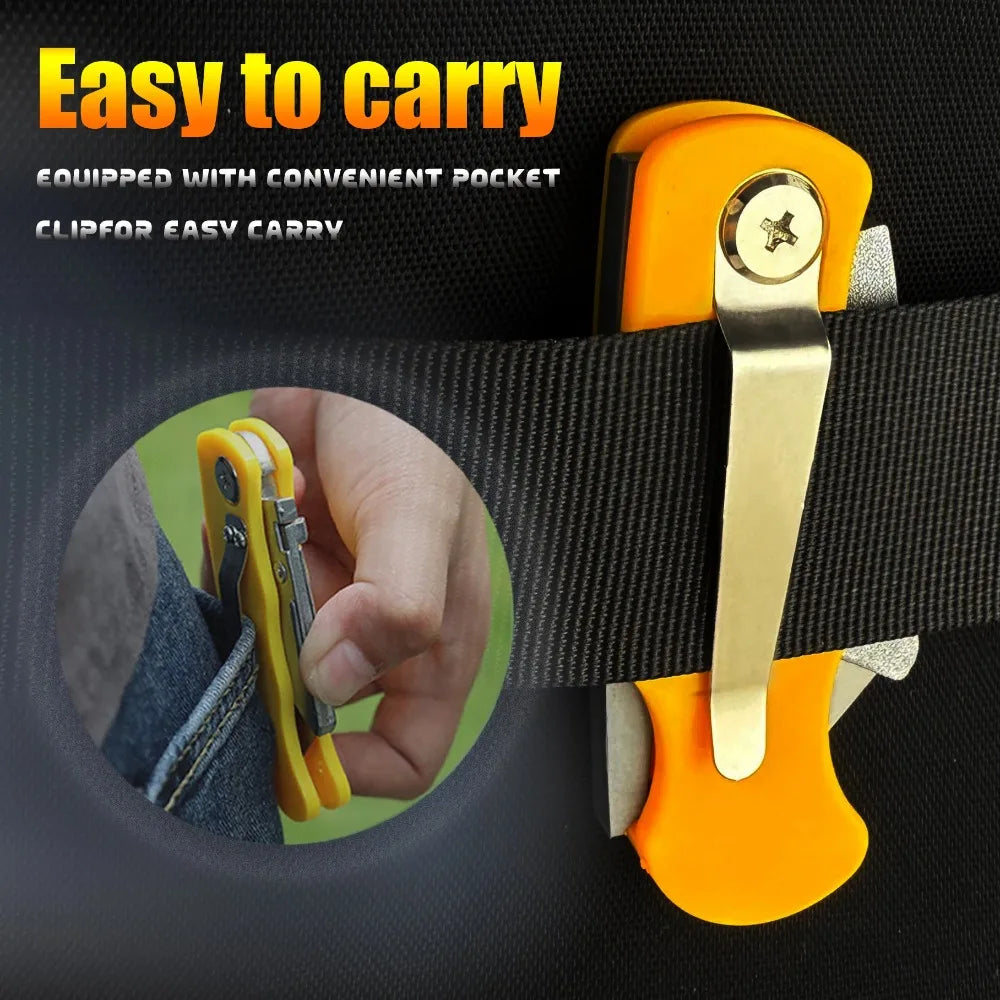 Utility Knife Retractable Sharp Cut Heavy-duty Folding Knife Aluminum Plastic Handle Blade With Lock Portable Set