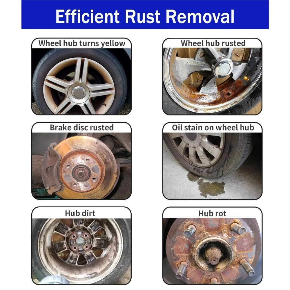 Quick-Acting Rust Remover Spray for Exhaust Pipes and Wheel Hubs