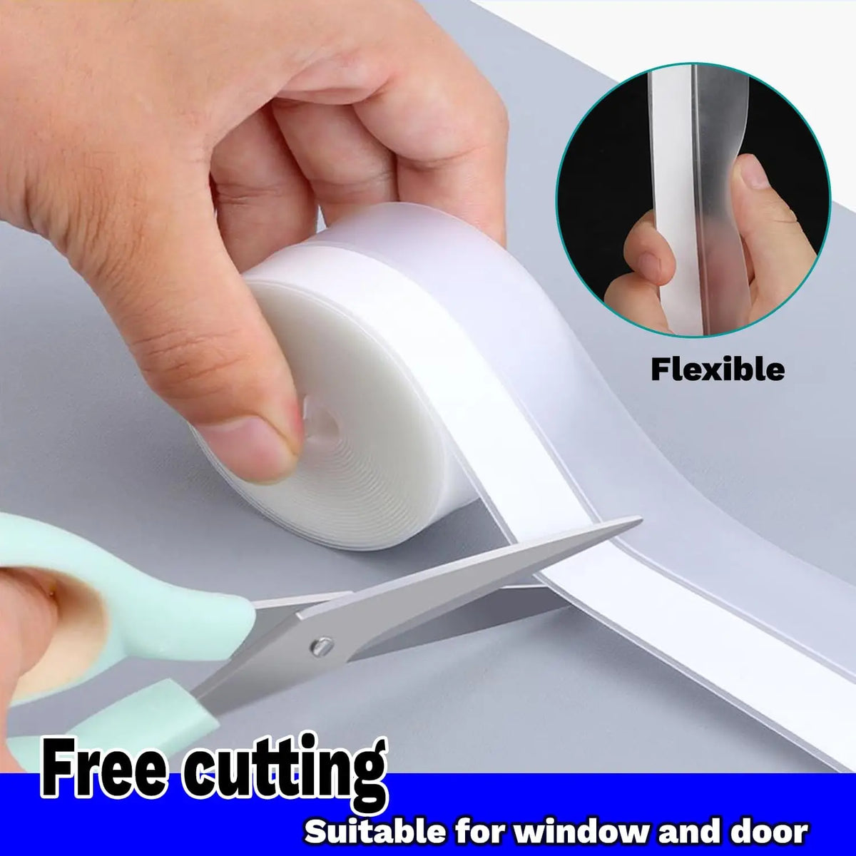 Silicone Weather Stripping Seal Tape – Door, Window & Shower Gaps