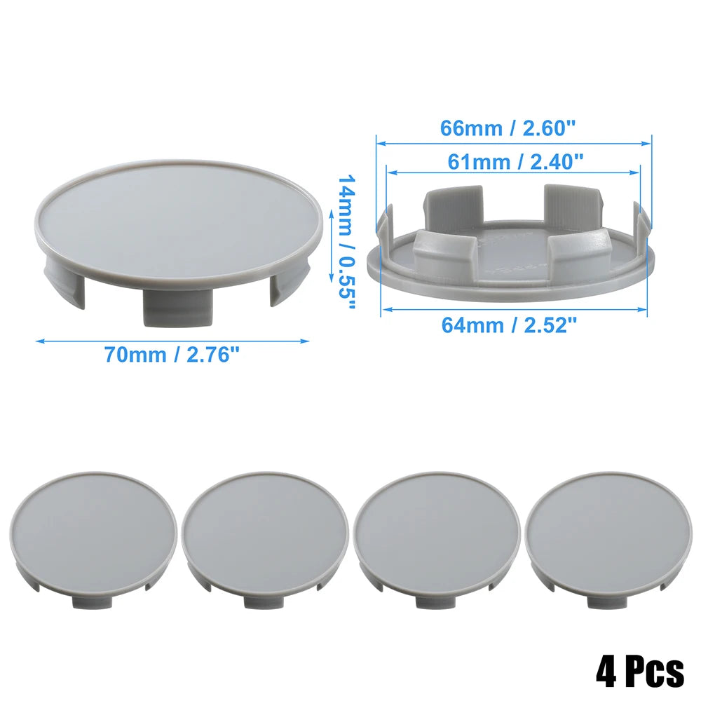 X Autohaux Universal Wheel Center Caps, 53-75mm 4-Pack - image 27