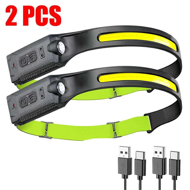 USB Rechargeable 3-Mode LED Headlamp for Outdoor Camping & Emergency