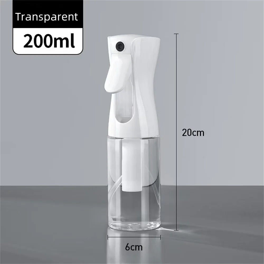 Continuous mist spray bottle, refillable fine mister for plants, hair and kitchen