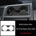 For Ford F150 Raptor 2016-2020 Accessories Carbon Fiber Interior Car Central Water Cup Holder Frame Stickers Trim Decor Cover