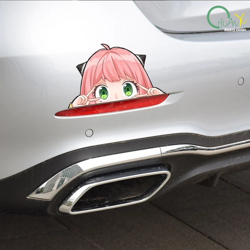 Cartoon-Style Reflective Car Sticker for Doors and Interior Panels