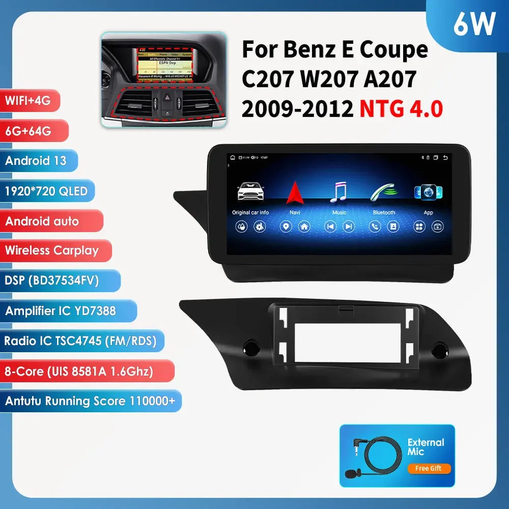 Android 13 Car Stereo for Mercedes-Benz E-Class C207 W207 A207 10.25 - image 8
