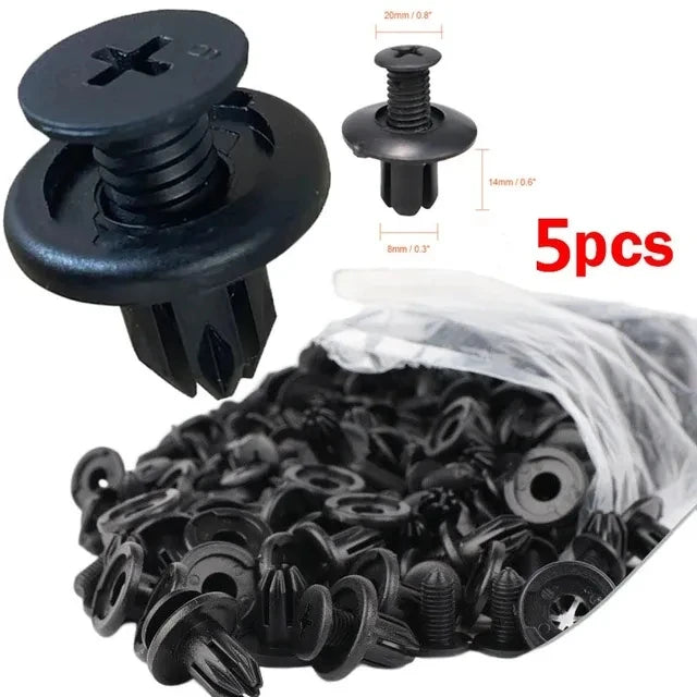 8mm Plastic Push Rivets (100 Pack) for Auto Trim & Bumper Repair - image 7