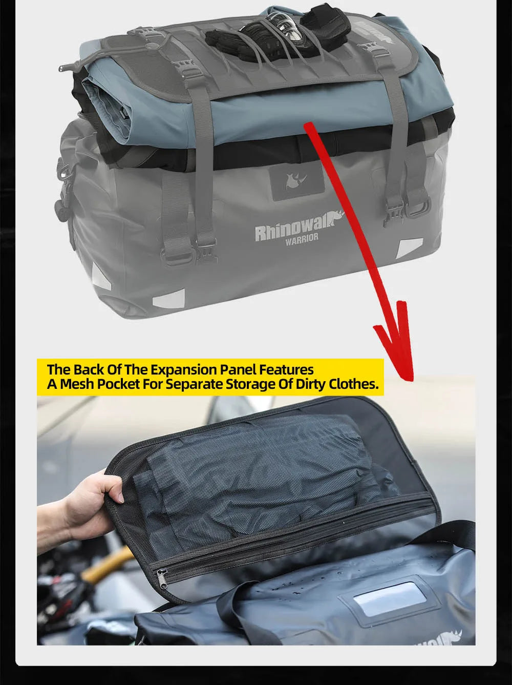Rhinowalk Waterproof Motorcycle Saddle Bags 20-65L - image 14