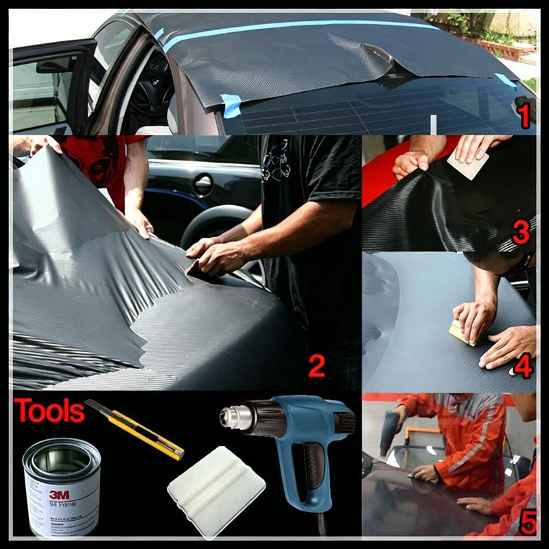 3D Carbon Fiber Vinyl Wrap Roll 150cm for Car & Motorcycle Styling - image 12