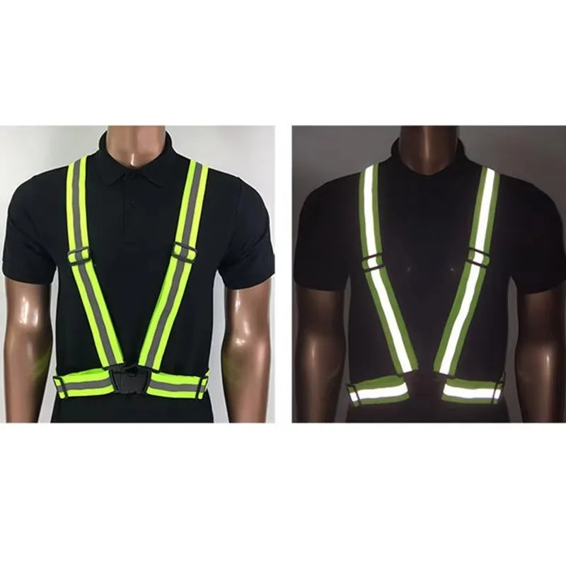 Reflective Safety Vest - High Visibility Vest Adjustable Straps for Outdoor Jogging, Cycling, Walking and Riding