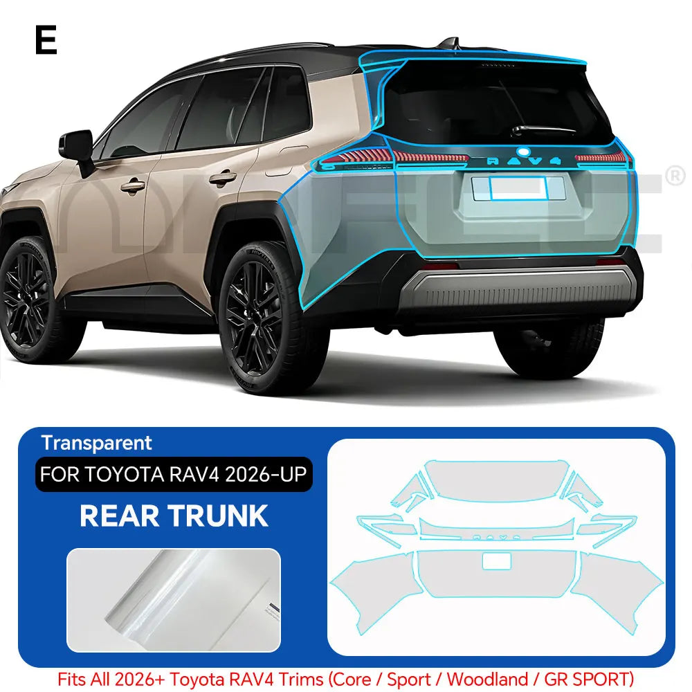 TPU Paint Protection Film Compatible with Toyota RAV4 2026-2027