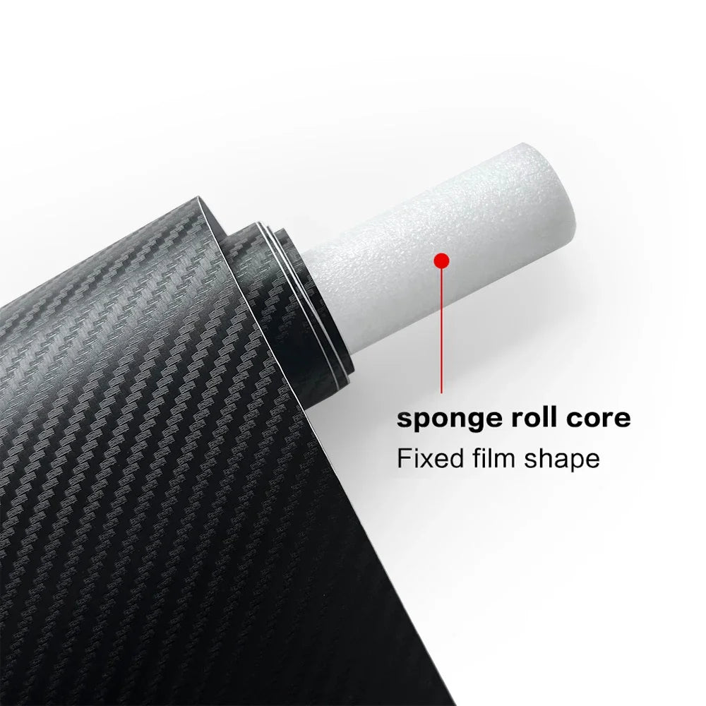 3D Carbon Fiber Vinyl Wrap Roll - Self-Adhesive Waterproof Car Sticker - image 4