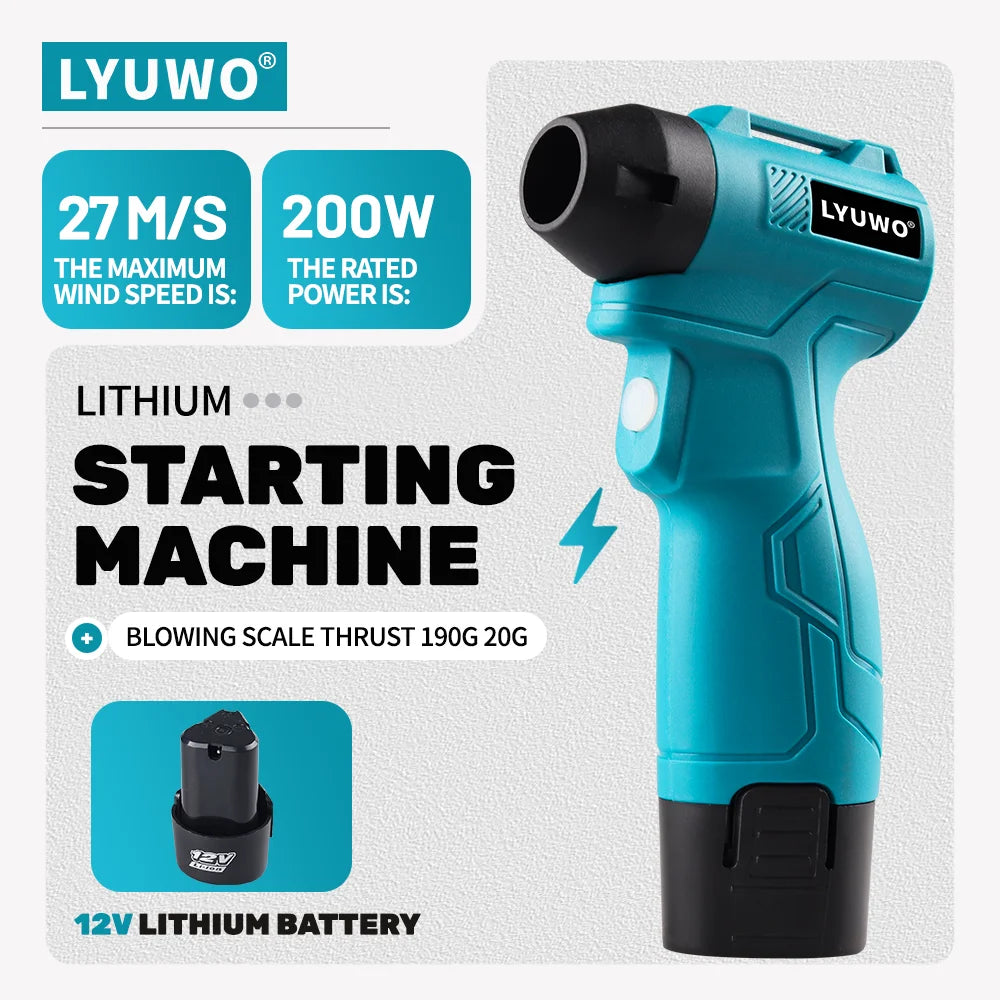 Air Blow Gun Dust Blower Computer Host Car Dust Cleaner Wireless Lithium Battery Blow Dryer, Essential Tool for Outdoor BBQ