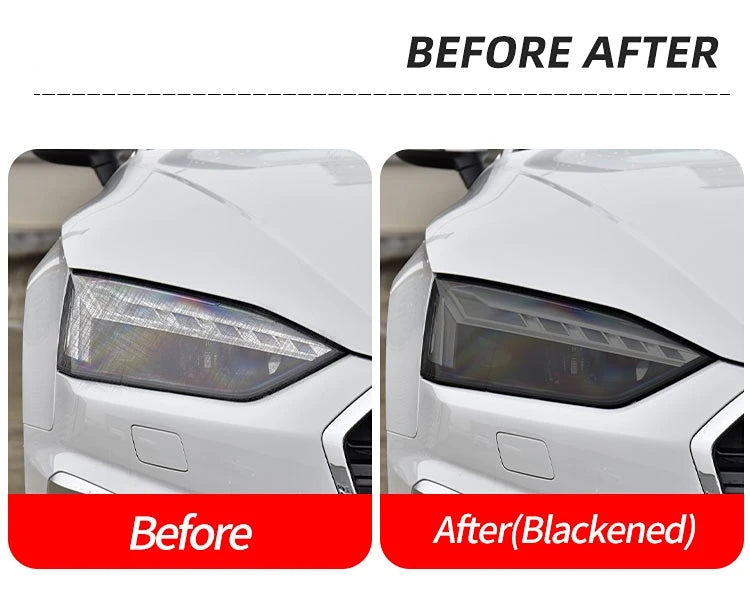 Self-Healing Smoked Black TPU Headlight Protection Film for Audi - image 9
