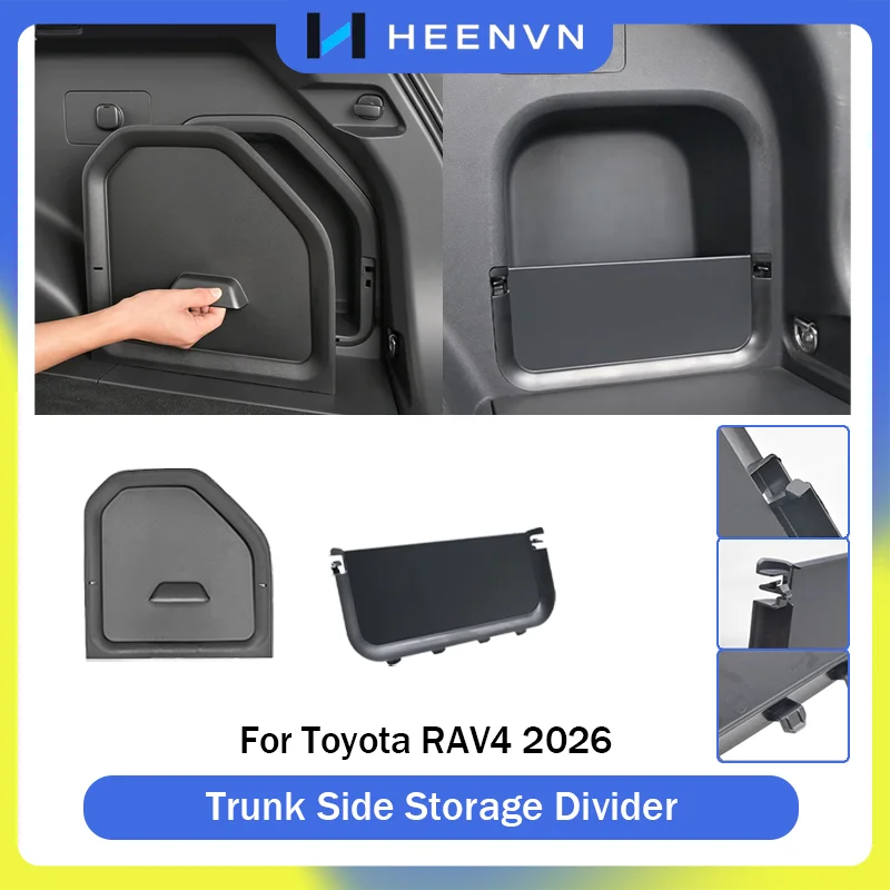 Trunk Side Storage Divider Cover for Toyota RAV4 2026