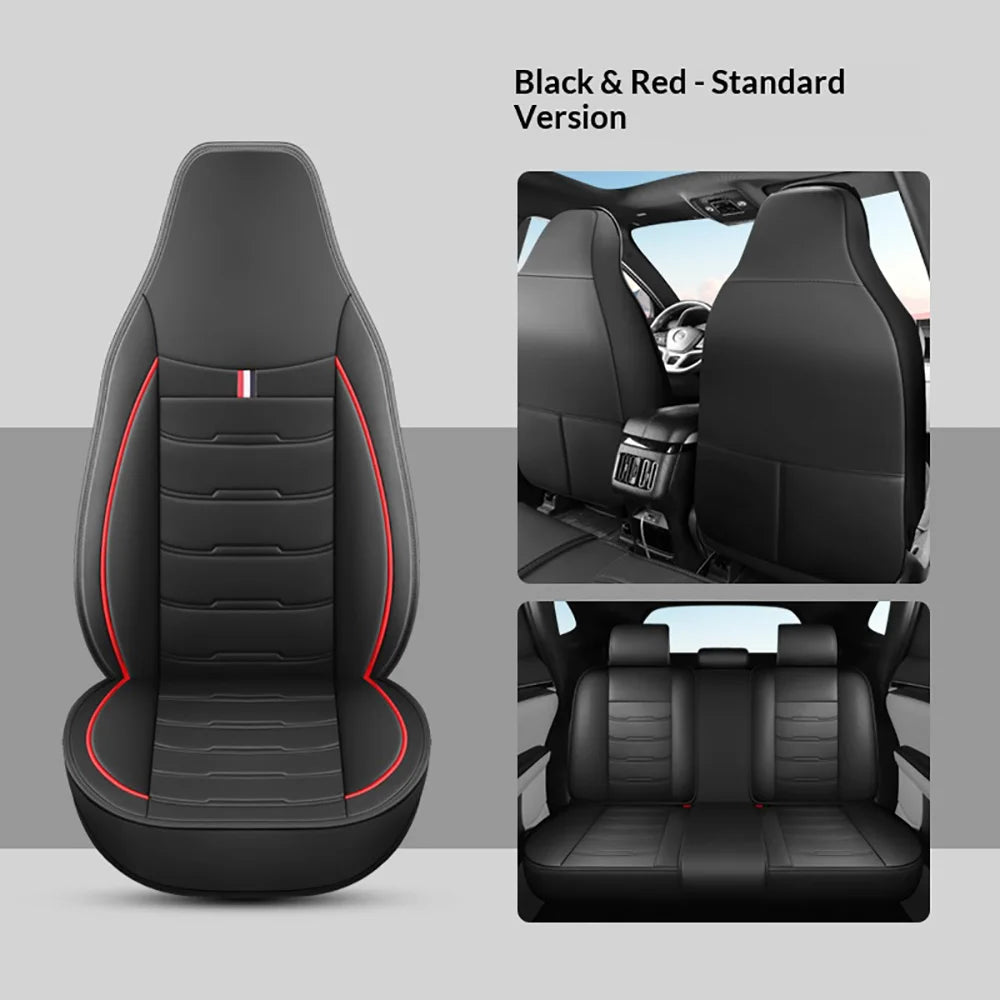 Universal 5-Seater Car Seat Cover with Integrated Headrest Cover Breathable Cushion