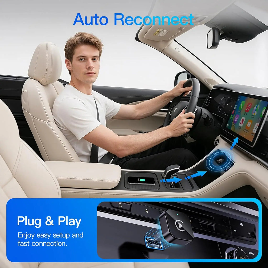 Wireless CarPlay Adapter for iPhone and Android Auto