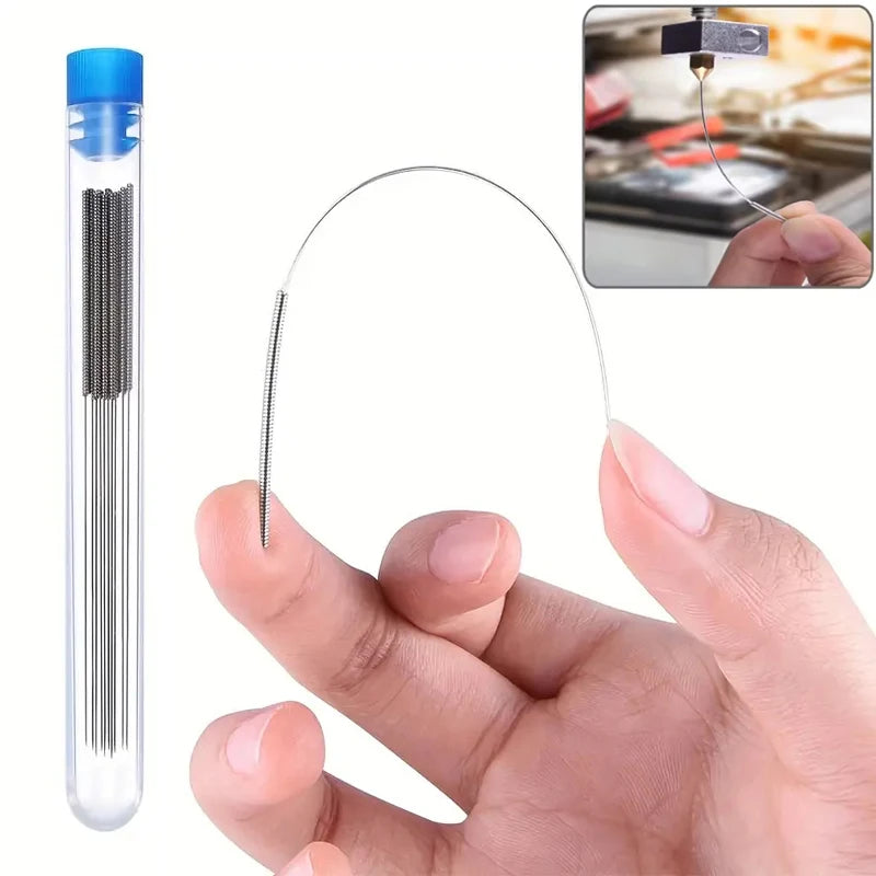 Nozzle Cleaning Needle Kit 0.2-0.4mm Stainless Steel for 3D Printers