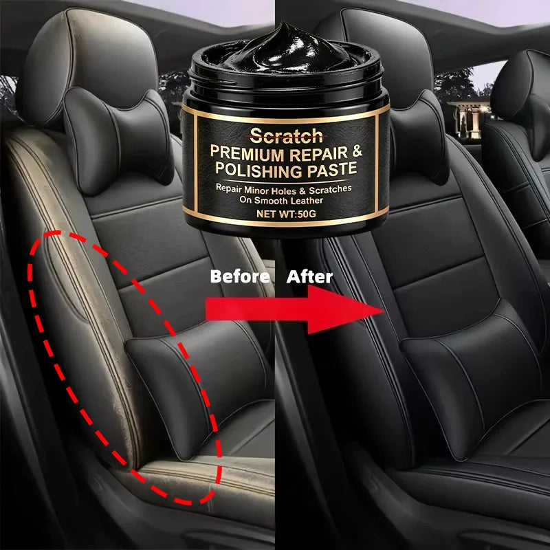 Leather Repair & Polishing Paste for Car Seats, Sofas & Furniture