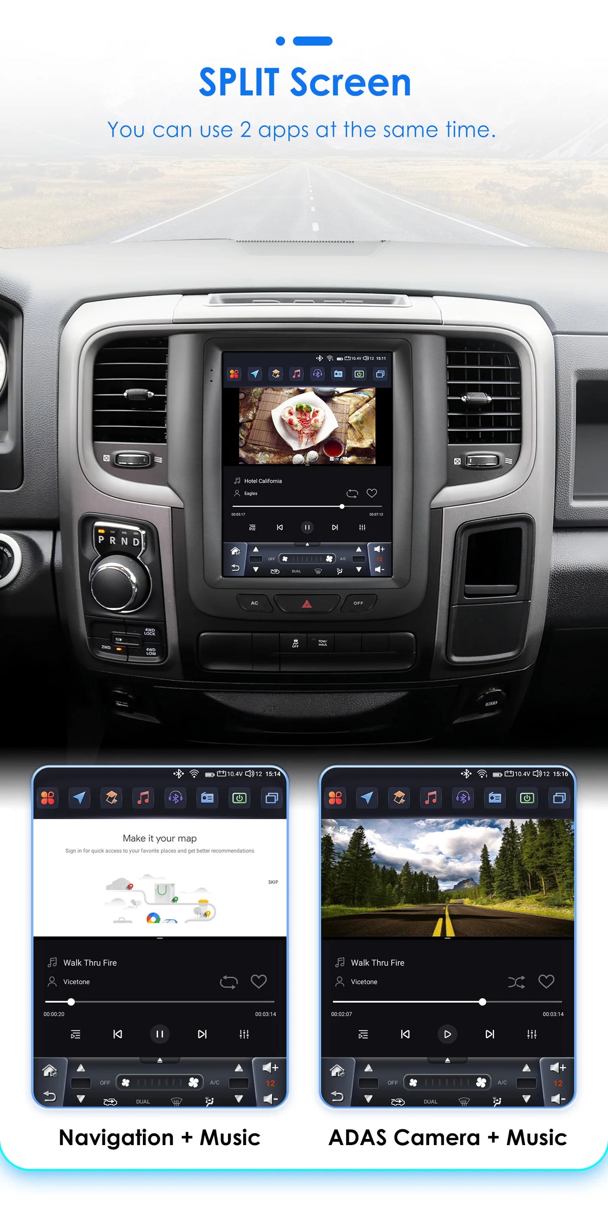 9.7" CarPlay Android Auto Head Unit for Dodge Ram 2013-2018 - image 36