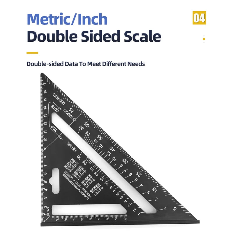 7-Inch Triangle Ruler - Premium Aluminum Carpenter Tool - image 3