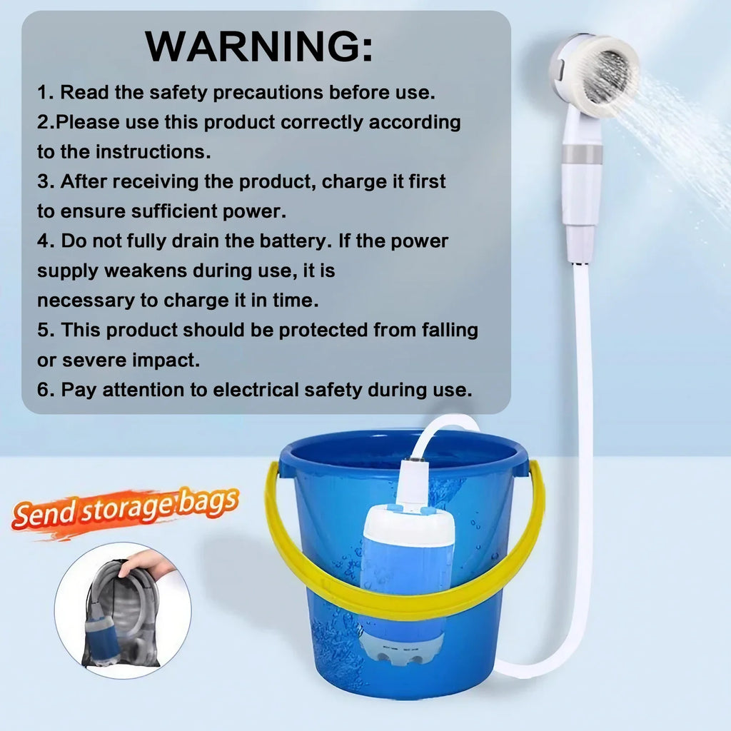 Portable Rechargeable Handheld Shower for Camping, Pets, Car - image 6