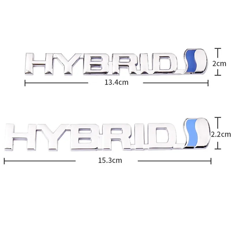 3D Metal Hybrid Rear Trunk and Side Fender Emblem Badge Decal - view 2
