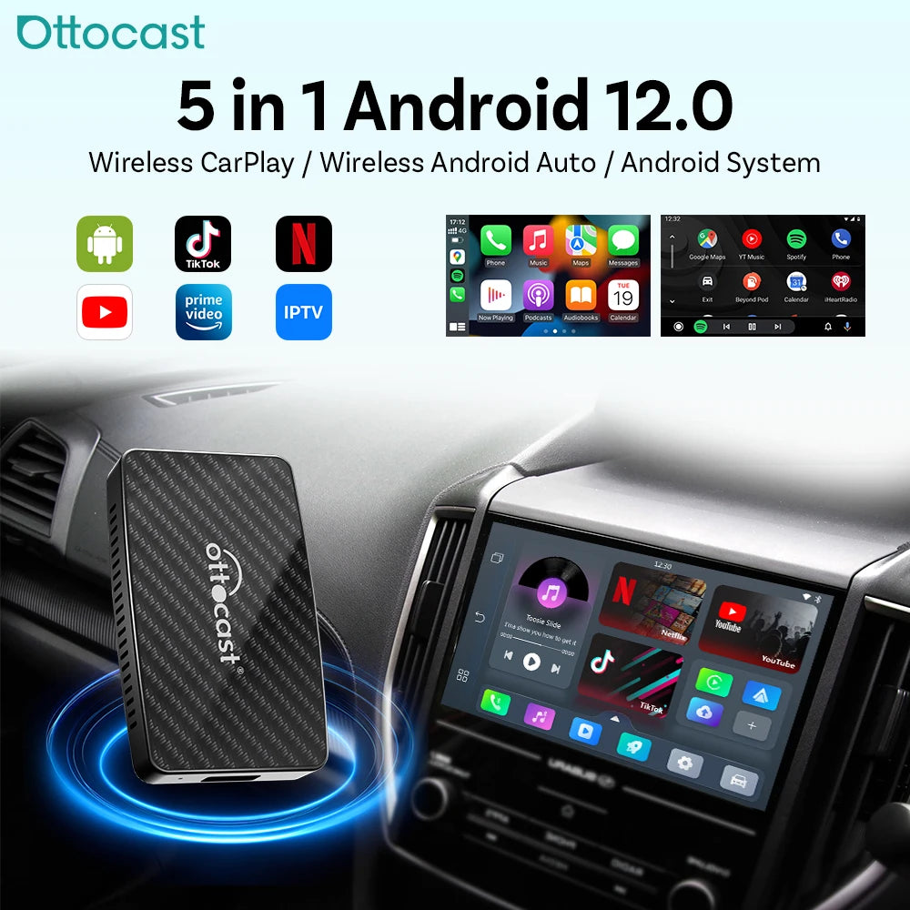 Ottocast Play2Video PRO: Wireless CarPlay & Android Auto Adapter - image 2