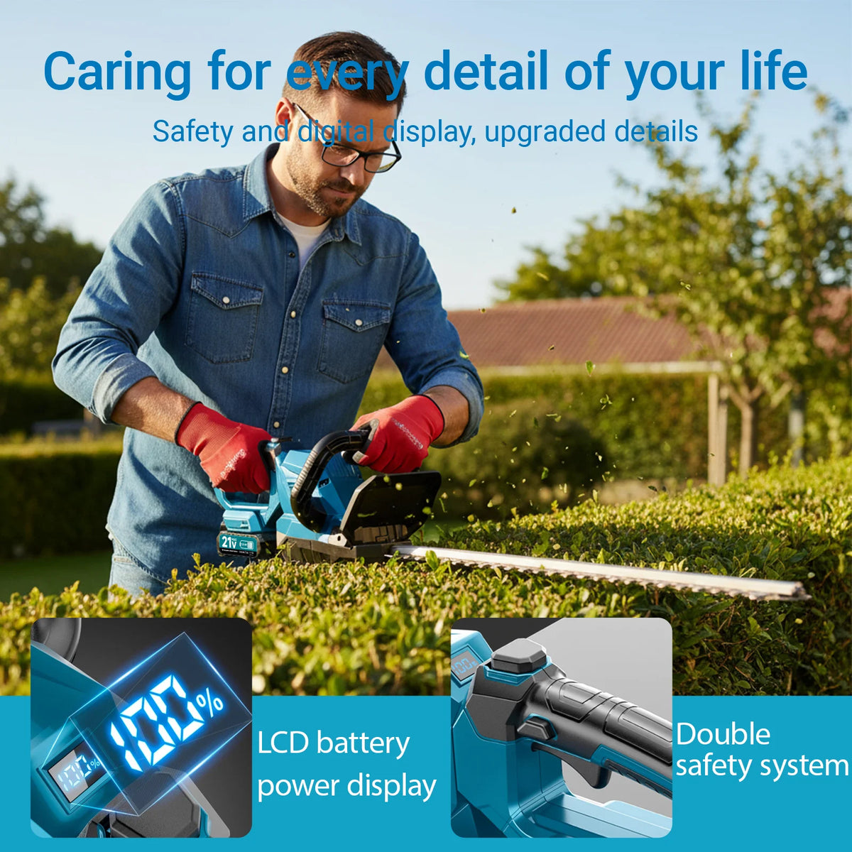 Cordless Hedge Trimmer 20-Inch with 2 Batteries - image 3