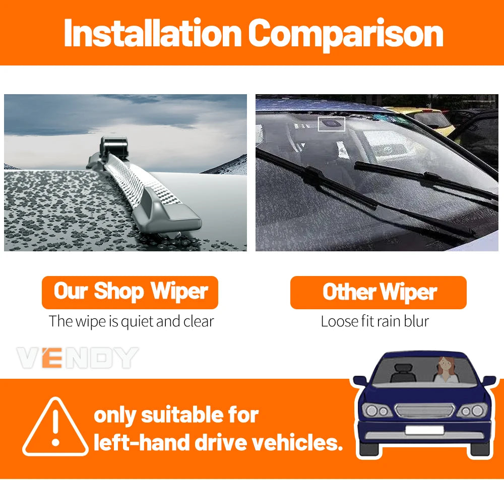 2PCS Front Windshield Wiper Blades for Dodge Ram 1500 2500 3500 02-18 - image 7