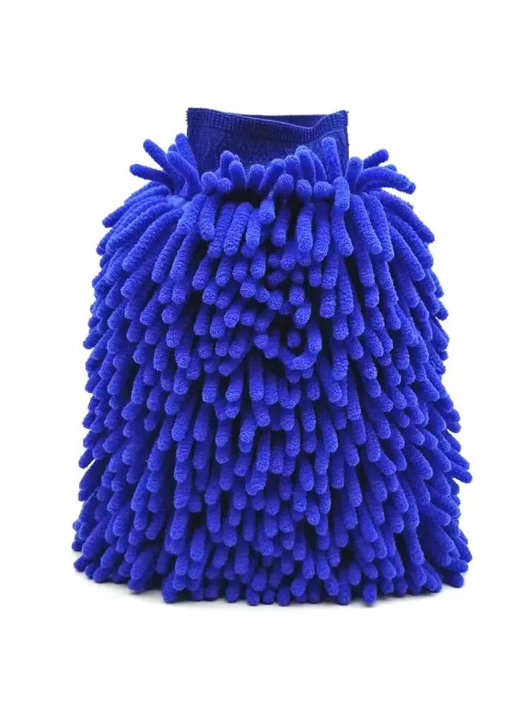 Ultra Absorbent Double-Sided Microfiber Car Wash Mitt, Chenille Scratch-Free Sponge Glove