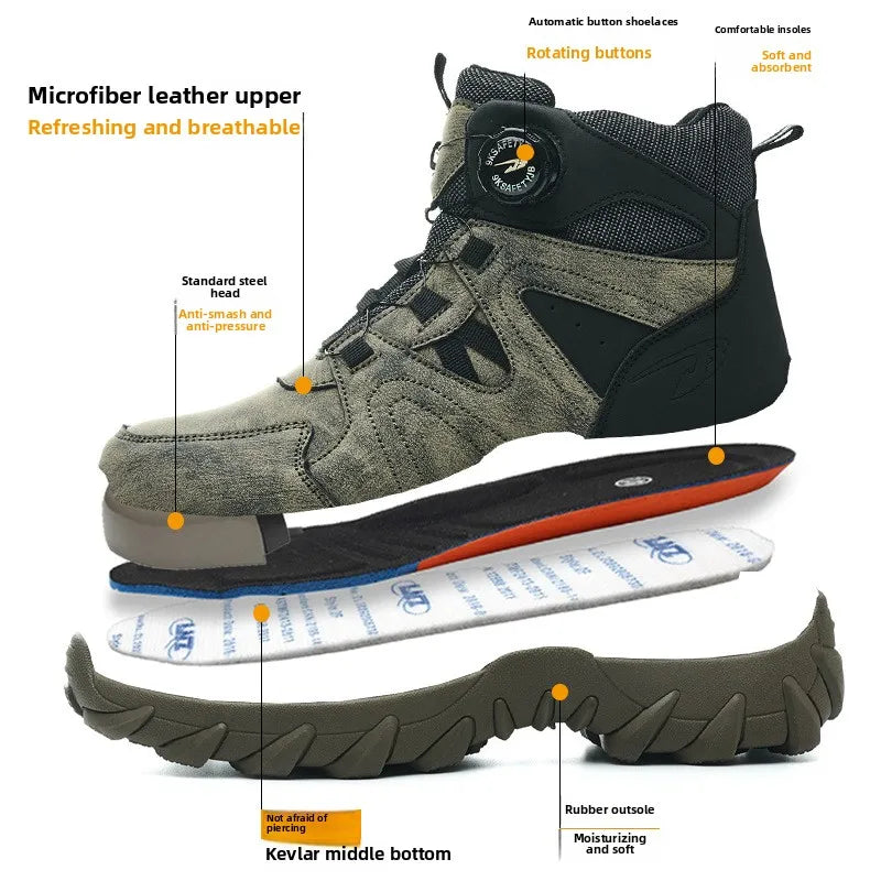 Steel Toe Safety Boots, Smash-Proof & Puncture-Resistant - image 2