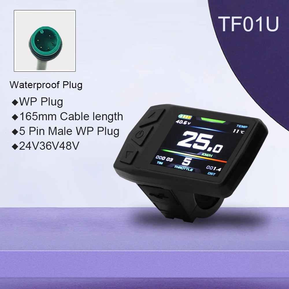 KT TF01U Color E-Bike Display with USB, 24V/36V/48V