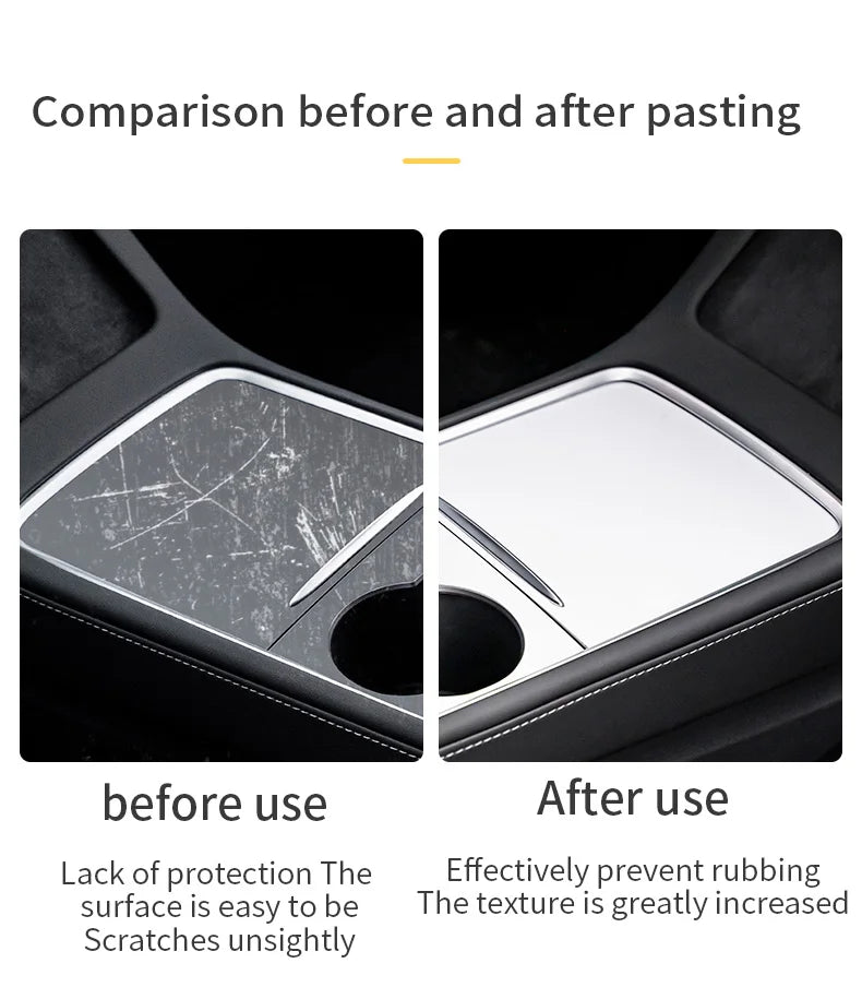 Center Console Protective Sticker for Tesla Model 3 and Model Y 2021-2025