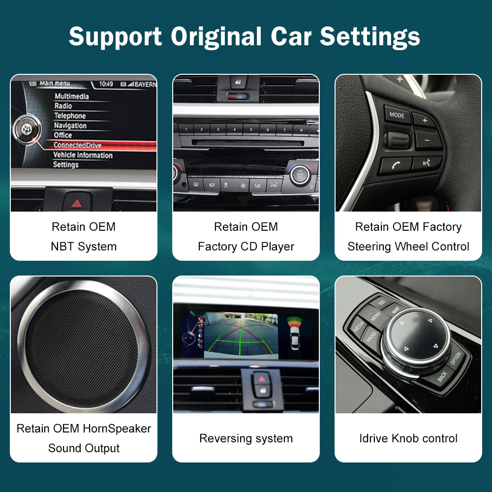 Wireless CarPlay & Android Auto Display for BMW Series 1-4 - image 5