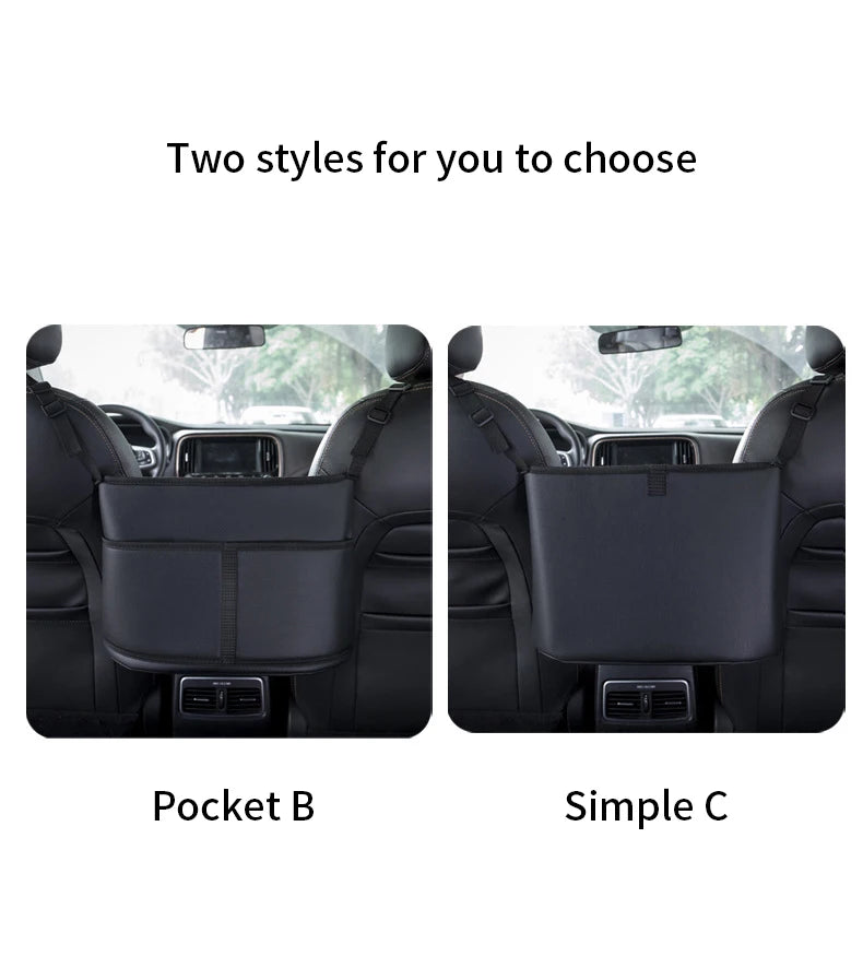 PU Leather Front Seat Gap Handbag Holder Organizer