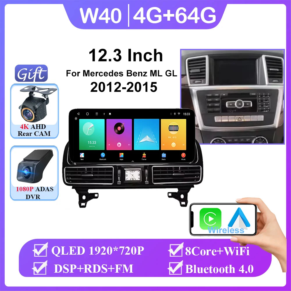 Mercedes ML GL GLE GLS W166 X166 2012-2019 Android Car Radio GPS - image 17