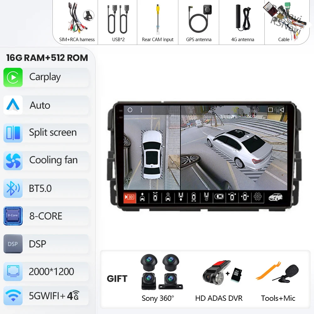 9" Android Car Stereo for Chevy GMC with CarPlay & Android Auto - image 32