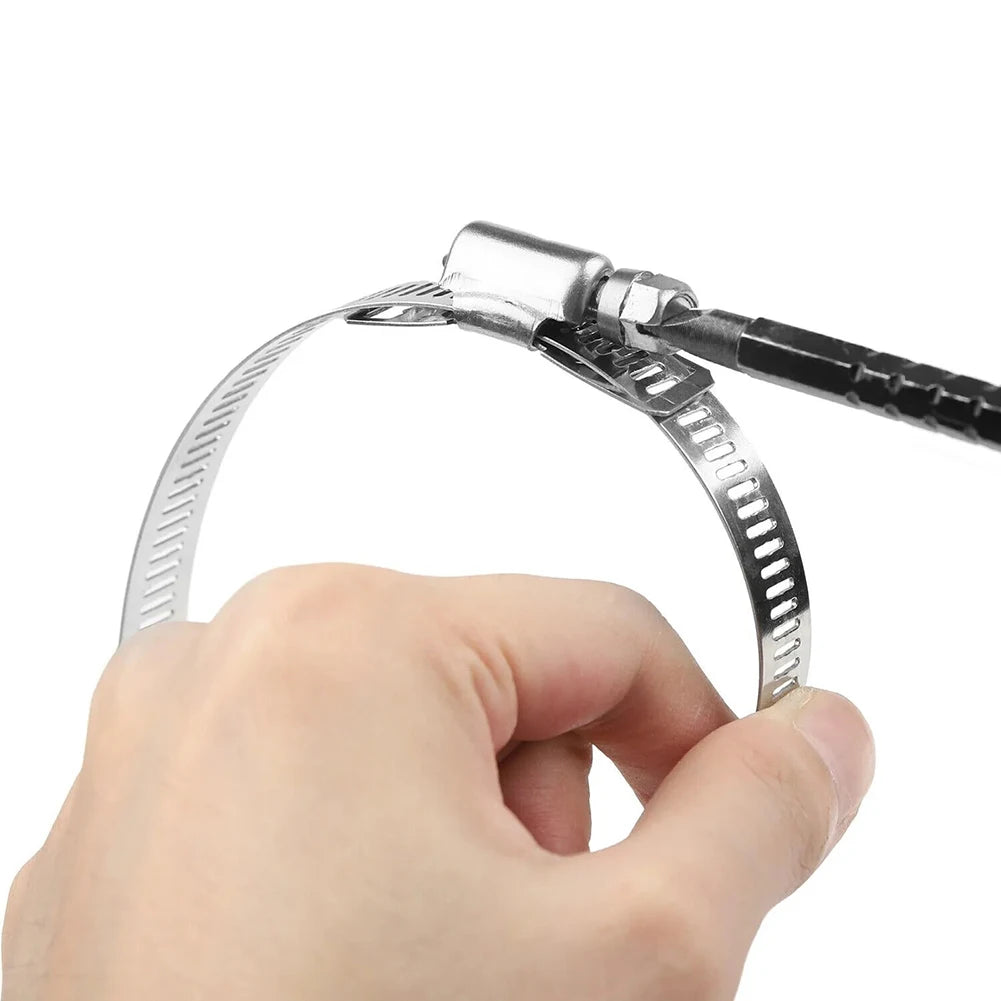 9.8ft Adjustable Worm Gear Hose Clamp Strap with Fasteners